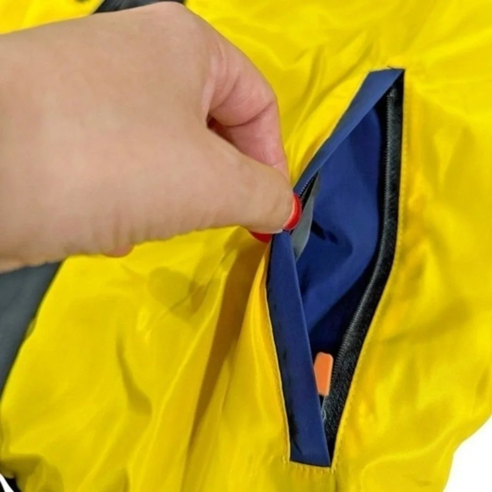 Something After Forever Windbreaker Mens Small Pre-Owned Jacket Yellow Hooded